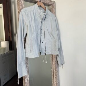Marrakech Crop Jacket in Light Blue